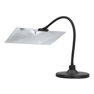 Imagem de Lupa 4X Com Suporte, Lupa Mãos Livres Com Lente de 9,9 X 5,7 Polegadas, Parafusos Auto-roscantes, Lupa de Página de Pescoço de Ganso Flexível para Leitura, Costura e Reparos