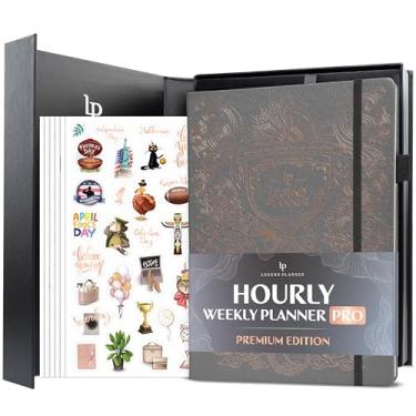 Imagem de Legend Hourly Planner PRO Premium – Agenda sem data com horários – Organizador pessoal semanal, mensal e diário, A4 (cinza místico)