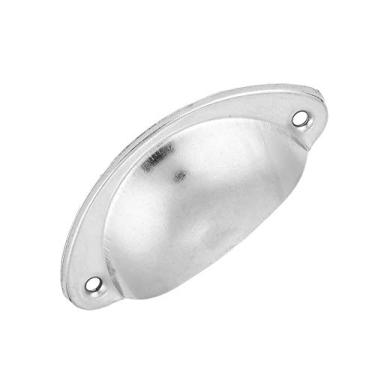Imagem de Punho da Tração do Escudo da Mobília do Armário da Gaveta do Metal, Puxador L25-204Y, Botão Antigo da Tração do Punho Encaixe de Handware (Prata)