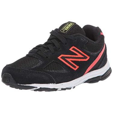 Imagem de New Balance Tênis de corrida infantil 888 V2 com cadarço, Preto/Neo Flame, 2 X-Wide Infant