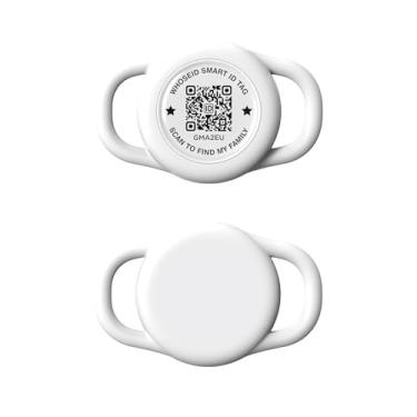 Imagem de Suporte para Airtag QR Code, escaneie código QR, envie e-mail de alerta de localização GPS, proteção total IPX8 à prova d'água, capa antiperda de ar, acessórios de airtag para cães, gatos, coleira,