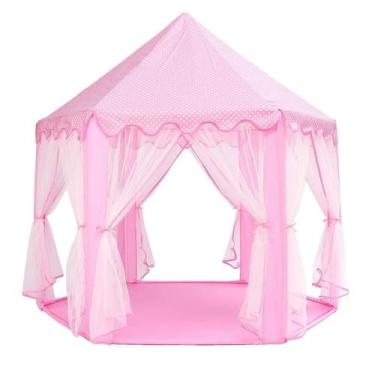 Imagem de Barraca Infantil Tenda Cabana Castelo Princesas C/ Luzes Led - Dm Toys