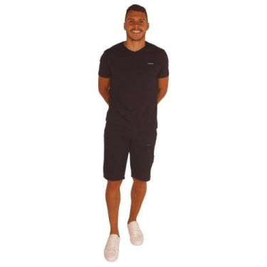 Imagem de Bermuda Masculina Adulto Jeans Casual Modelo Destroyed Fashion Linha P