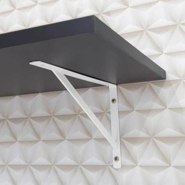 Imagem de Mesa de Parede Suspensa Fixa 80x30cm Preta Compacta para Escritório e 