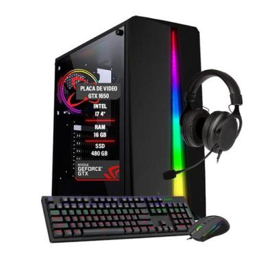 Imagem de Pc gamer Intel Core I7 4º GTX1650 Memória 16GB RAM SSD 480GB - Tech Fu