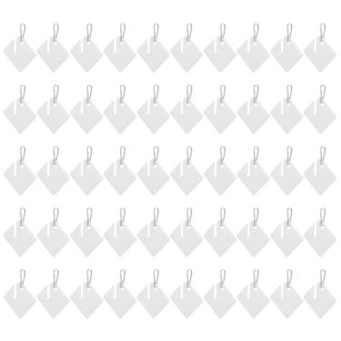Imagem de PATIKIL Etiquetas de chave de plástico com fenda, 100 peças de etiquetas de pendurar com ganchos de metal etiquetas de identificação etiquetas de chave em massa para bolsa de armário de academia,