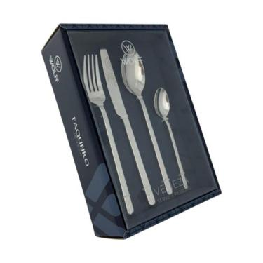 Imagem de Faqueiro 16 Peças de Aço Inox Veneza Wolff Martelado Premium