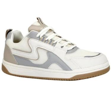 Imagem de Tênis Ramarim Chuncky Feminino - Bege e Prata, 38