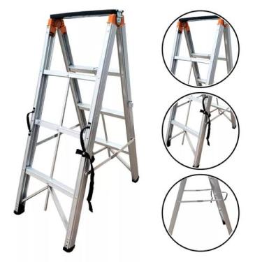 Imagem de Escada Dobrável Palito Alumínio 3 Degraus  - CONTHEY