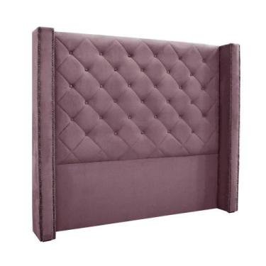 Imagem de Cabeceira Cama Box Queen 160cm E Recamier Vicenza Veludo Uva S04 - D'r