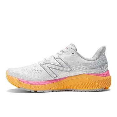 Imagem de New Balance Fresh Foam 860v12, Branco/laranja vibrante/rosa vibrante, 5.5