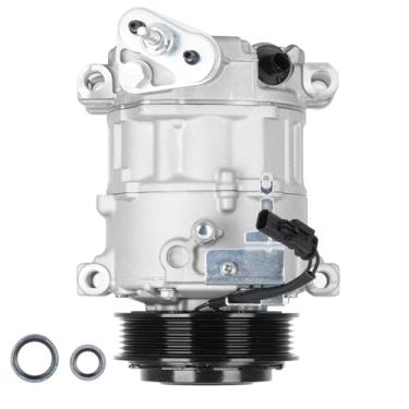 Imagem de Compressor de ar condicionado AC com embreagem compatível com Chevrolet Silverado 2500 3500 HD 2015-2023 compatível com GMC Sierra 2500 3500 HD 2015-2023