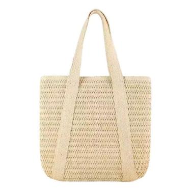 Imagem de Bolsa Feminina De Palha Grande Luxo Praia Piscina Verão Top - Alwy