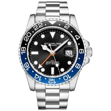 Imagem de Relógio Masculino Quartz, Dual Hora, Prova D 100m, 3 Cores, STUHRLING 3965.01, Prateado