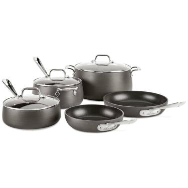 Imagem de Conjunto de Panelas e Frigideiras Antiaderentes Profissionais, 8 Peças, ALL CLAD 8400001963, Cinza