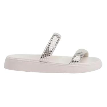 Imagem de Sandália Feminina Moleca Papete Brilho Holográfica 5507.100 - Original (Branco Off, BR, Adulto, Numérico, 38)