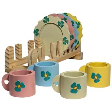 Imagem de Mutti Cafézinho Xícaras de Madeira Para Brincar de Casinha
