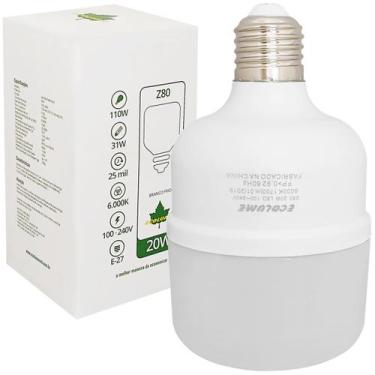 Imagem de Lâmpada Bulbo T80 Led 20W E27 Bivolt Branco Frio - ECOLUME, 110V/220V