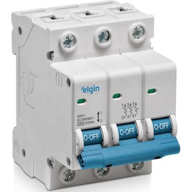 Imagem de Mini Disjuntor Termomagnético Tripolar 3P 6A Elgin