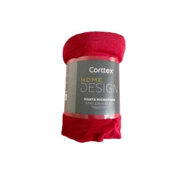 Imagem de Manta Home Design Microfibra king Corttex, VERMELHO