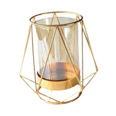 Imagem de FLCPJGV Vaso de flores Arranjo floral Flores secas Plantador organizador de mesa para presente de aniversário para lareira de estante de estante de estante de, Altura 14 Cm