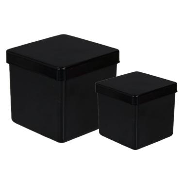 Imagem de Caixinha De Acrílico Plástico Preta p/ Colocar Lembrancinha