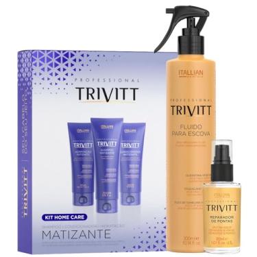 Imagem de Trivitt, FLUIDO PARA ESCOVA 300ML + KIT HOMECARE MATIZANTE + REPARADOR DE PONTAS 30ML