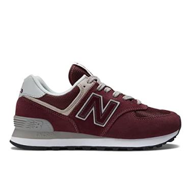 Imagem de New Balance Tênis feminino 574, Borgonha - branco, 5