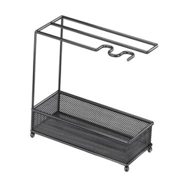 Imagem de Fenteer Organizador da pia da cozinha, suporte de armazenamento de suporte para suporte de pano de louça, escorrinte de rack de dispensador de sabão de prato, M