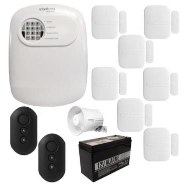 Imagem de Kit Alarme Intelbras Monitorado App Celular 7 Sensor Sem Fio