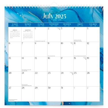 Imagem de Blush rachado | 2026 12 x 12 polegadas (Hanging) 18 meses mensal quadrado fio-O calendário | Folha de adesivos | julho de 2025 - dezembro de 2026 | Platão | Papelaria de planejamento