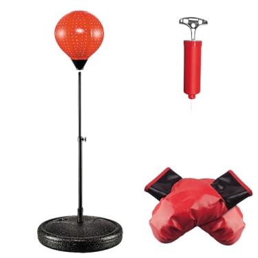 Imagem de Vaveren Bolsa de perfuração inflável para crianças com equipamentos de treinamento leves esportes presentes mma exercício bola de punção de velocidade de, Base Redonda