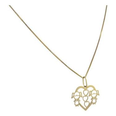 Imagem de Colar Feminino Veneziana 0.7 Coração Meninas Ouro 18k 40 Cm - JOIE JOI