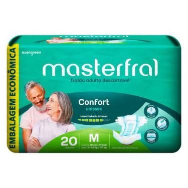 Imagem de Fralda Geriátrico Masterfral Confort Unissex Tamanho M com 20 Unidades