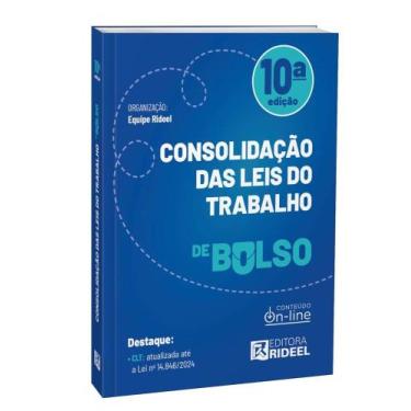 Imagem de Consolidação das leis do trabalho - clt de bolso - RIDEEL, 3