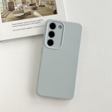 Imagem de Capa de silicone líquido macio de qualidade para Samsung Galaxy S24 S23 Plus S22 Ultra Lente protetora colorida, H, para Samsung S23Ultra