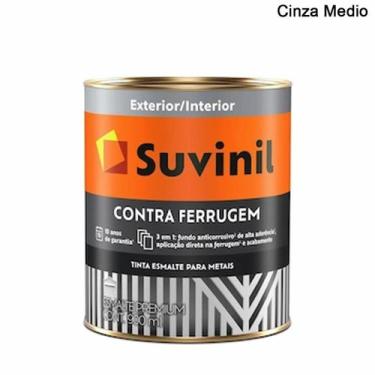 Imagem de Suvinil Esm. C. Ferrugem Br 0,9L Cinza Medio 50581565 - 100393