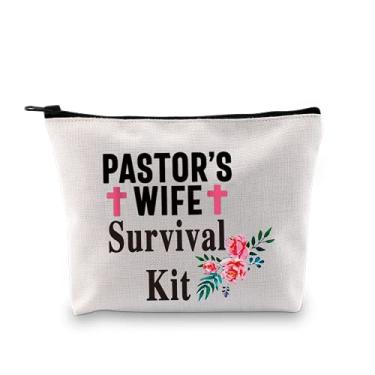 Imagem de PXTIDY Kit de sobrevivência da esposa do pastor religioso presente para esposa bolsa cosmética presente para esposa do ministro presentes de apreciação da esposa do pastor (esposa do pastor), Pastor's