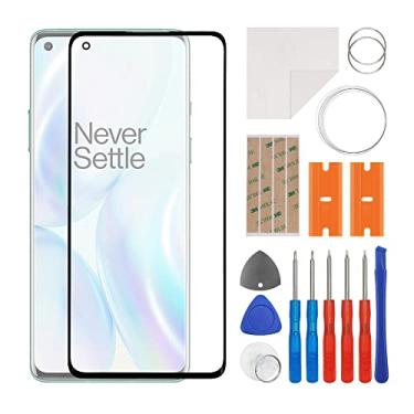 Imagem de SWARK Substituição de lente de vidro LED frontal compatível com OnePlus 8 IN2013, IN2017, IN2010, IN2019 (sem tela LCD e digitalizador de toque) com kit de reparo..