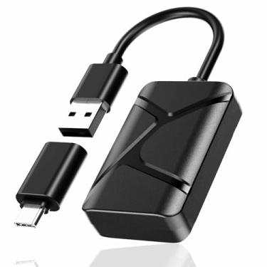 Imagem de iHeylinkit Adaptador CarPlay (2025 atualizado) 2 em 1 CarPlay e Android Auto, converte CarPlay com fio para sem fio, Plug & Play, baixa latência