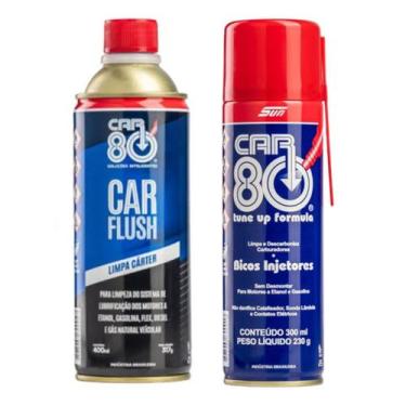 Imagem de Kit Car80 Descarborizante Spray E Car Flush Limpa Carter