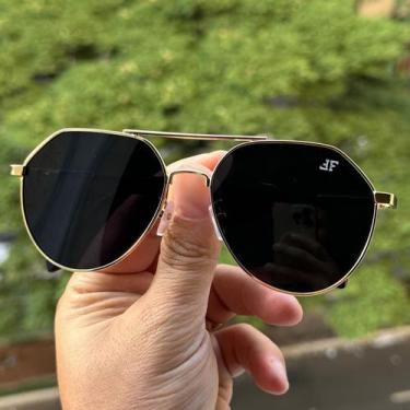 Imagem de Óculos De Sol Aviador Jack Finoti Original Feminino Masculino, Preto, 