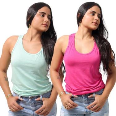 Imagem de Kit 2 Regatas Viscolycra Feminina Nadador Leve e Confortável - TechMal