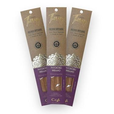 Imagem de Kit com 3 Incensos Naturais e Artesanais Vareta Therapy Patchouli Indiano e Floral de Bach PINE
