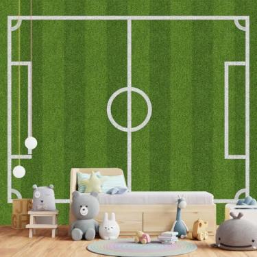Imagem de Papel de Parede Para Quarto de Menino Campo de Futebol 9m²