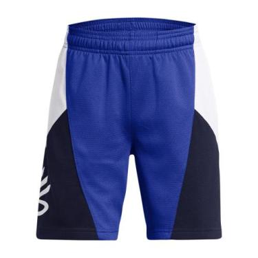 Imagem de Bermuda Infantil Under Armour Curry Splash, Azul, 10