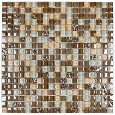 Imagem de Pastilha De Vidro Galliano Glass Mosaic 30cmx30cm (placas) Bege