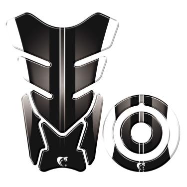 Imagem de Adesivo Protetor Tanque E Bocal Moto Yamaha Preto E Branco