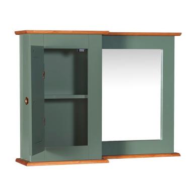 Imagem de Conjunto Para Banheiro Dália 1 Porta E 2 Nichos Cor Laca - Verde Musgo