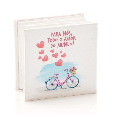 Imagem de Álbum Sanfonado 10x10cm Para 12 Fotos Amor Azul Claro